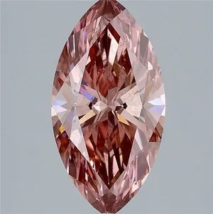 2.04ct MARQUISE Fancy Grayish Pink SI1 Coloured Lab diamond