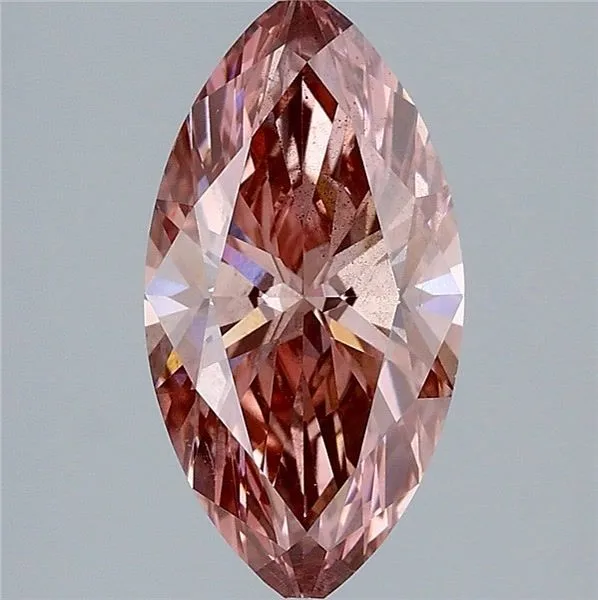 2.04ct MARQUISE Fancy Grayish Pink SI1 Coloured Lab diamond