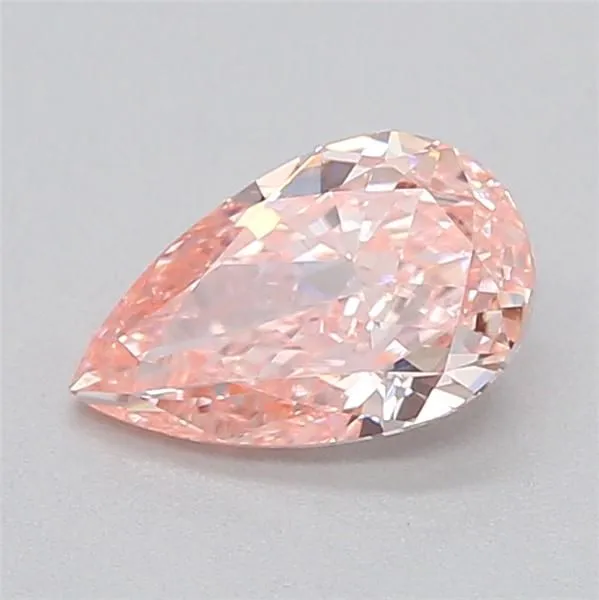 0.41ct PEAR Fancy Intense Pink VVS2 Coloured Lab diamond