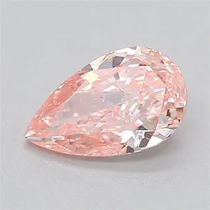 0.41ct PEAR Fancy Intense Pink VVS2 Coloured Lab diamond