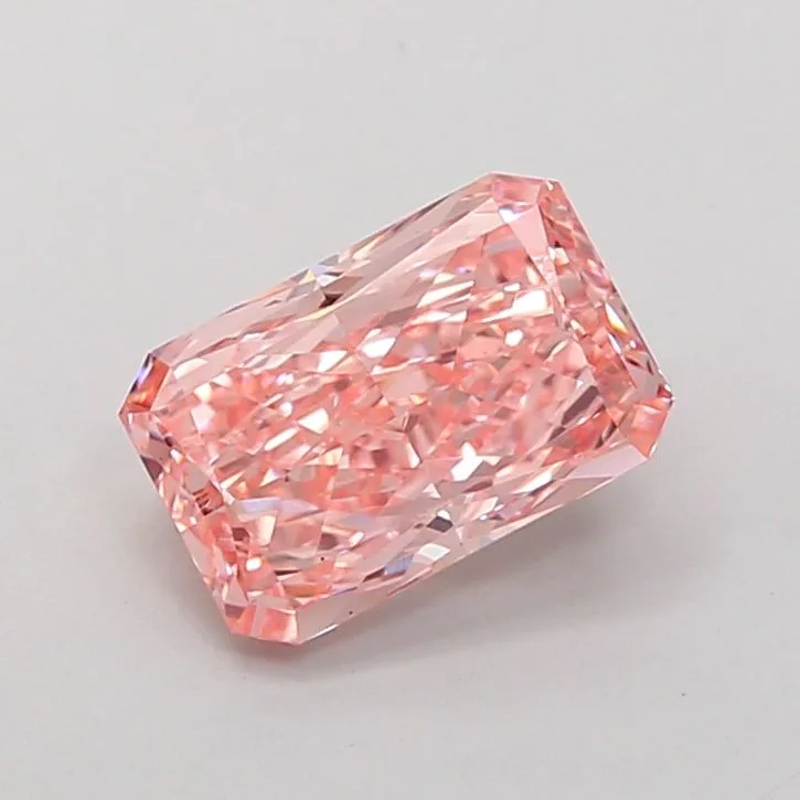 1.46ct RADIANT Fancy Vivid Pink VS1 Coloured Lab diamond