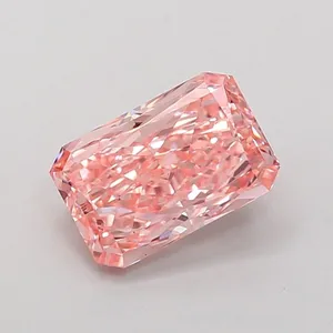 1.46ct RADIANT Fancy Vivid Pink VS1 Coloured Lab diamond