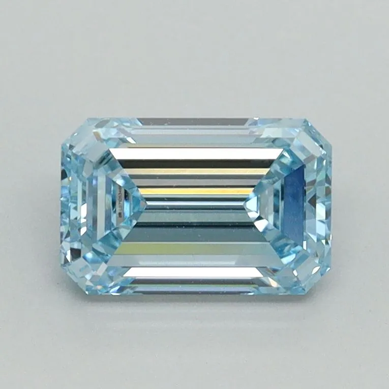 1.03ct EMERALD Fancy Intense Blue VS1 Coloured Lab diamond
