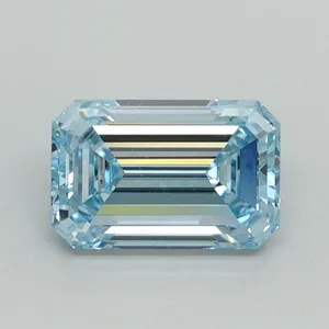 1.03ct EMERALD Fancy Intense Blue VS1 Coloured Lab diamond
