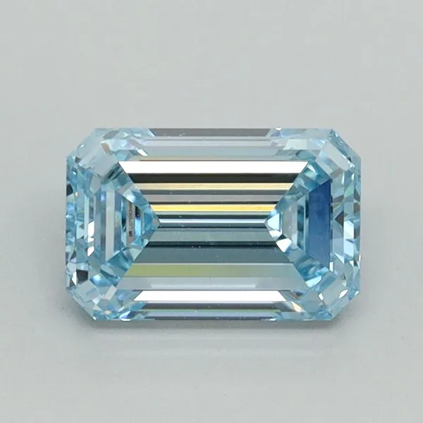 1.03ct EMERALD Fancy Intense Blue VS1 Coloured Lab diamond