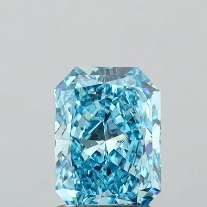 1.36ct RADIANT Fancy Vivid Blue VS1 Coloured Lab diamond