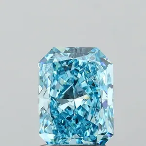 1.36ct RADIANT Fancy Vivid Blue VS1 Coloured Lab diamond