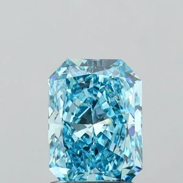1.36ct RADIANT Fancy Vivid Blue VS1 Coloured Lab diamond