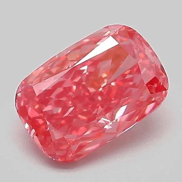 1.12ct CUSHION Fancy Vivid Pink VS2 Coloured Lab diamond