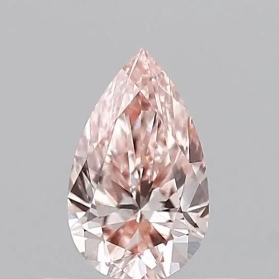 0.5ct PEAR Fancy Brownish Pink VS1 Coloured Lab diamond