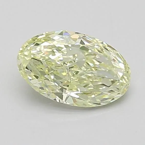 0.61ct OVAL Fancy Light Greenish Yellow VVS2 Coloured Lab diamond
