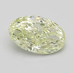 0.61ct OVAL Fancy Light Greenish Yellow VVS2 Coloured Lab diamond