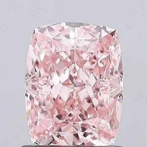 1.26ct CUSHION Fancy Vivid Pink VVS2 Coloured Lab diamond