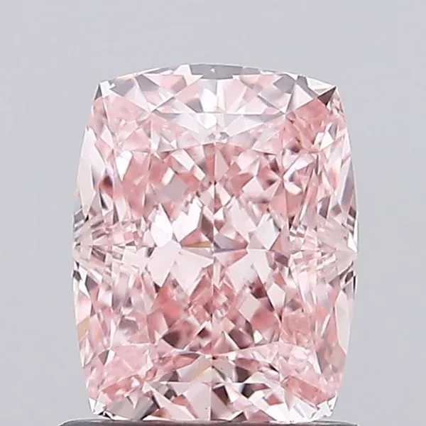 1.26ct CUSHION Fancy Vivid Pink VVS2 Coloured Lab diamond