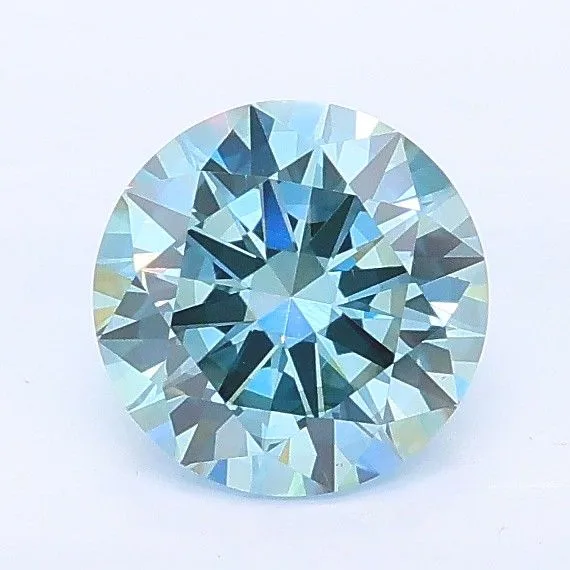 1.04ct ROUND Fancy Vivid Blue SI1 Coloured Lab diamond
