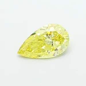 0.54ct PEAR Fancy Intense Yellow VS1 Coloured Lab diamond