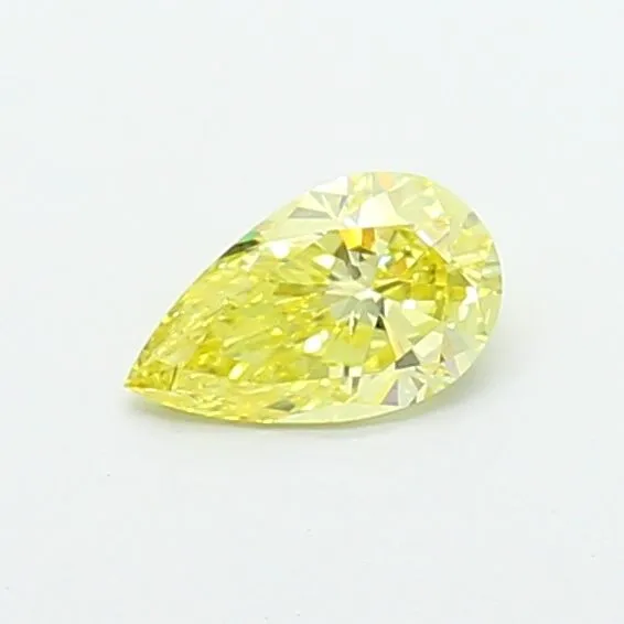 0.54ct PEAR Fancy Intense Yellow VS1 Coloured Lab diamond
