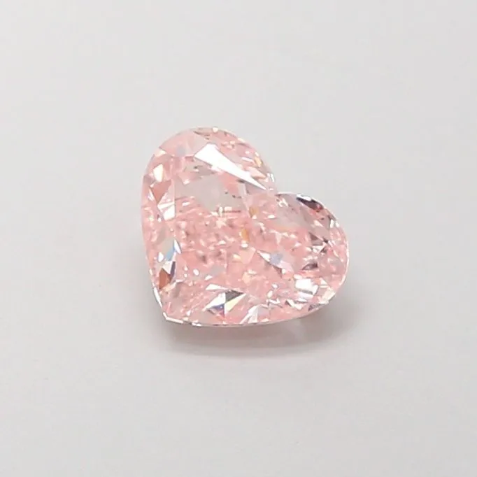 0.92ct HEART Fancy Intense Pink VS2 Coloured Lab diamond