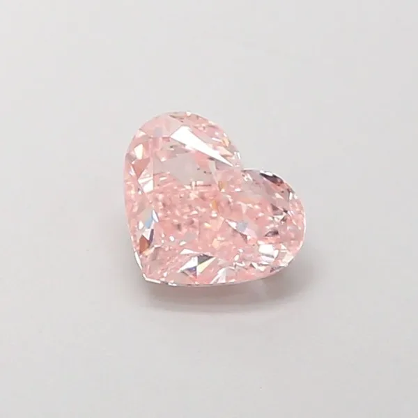 0.92ct HEART Fancy Intense Pink VS2 Coloured Lab diamond