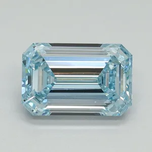 1.14ct EMERALD Fancy Intense Blue VVS2 Coloured Lab diamond