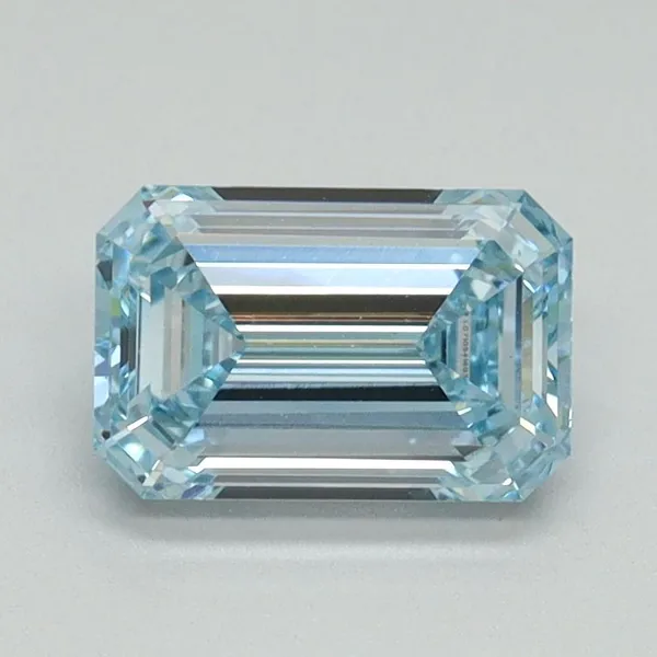 1.14ct EMERALD Fancy Intense Blue VVS2 Coloured Lab diamond