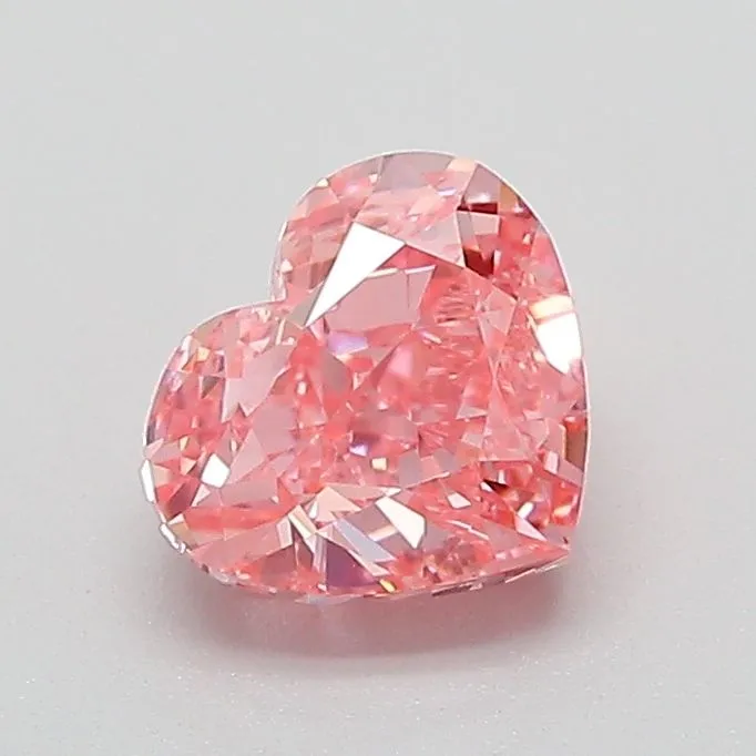 1.03ct HEART Fancy Vivid Pink VS1 Coloured Lab diamond