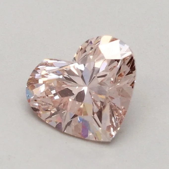 0.53ct HEART Fancy Light Pink VS2 Coloured Lab diamond