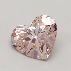 0.53ct HEART Fancy Light Pink VS2 Coloured Lab diamond