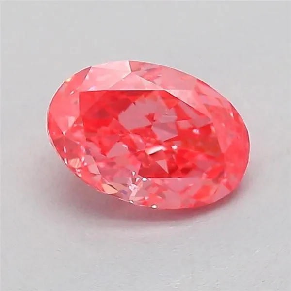 0.51ct OVAL Fancy Vivid Pink VVS2 Coloured Lab diamond