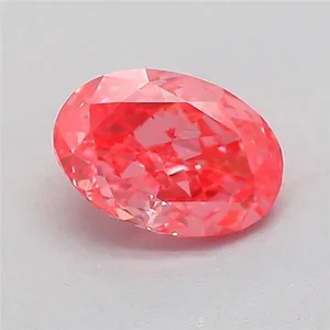 0.51ct OVAL Fancy Vivid Pink VVS2 Coloured Lab diamond