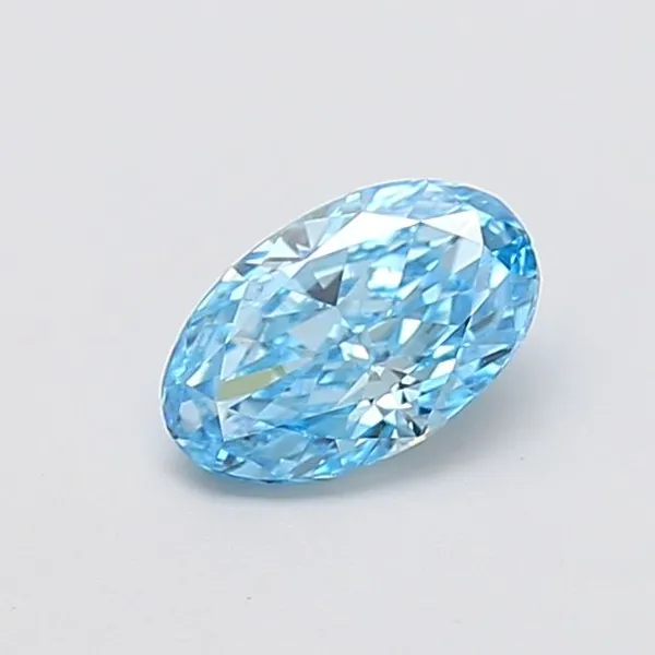 1.01ct OVAL Fancy Vivid Blue VS2 Coloured Lab diamond