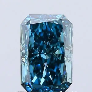 1.01ct RADIANT Fancy Vivid Blue VS2 Coloured Lab diamond