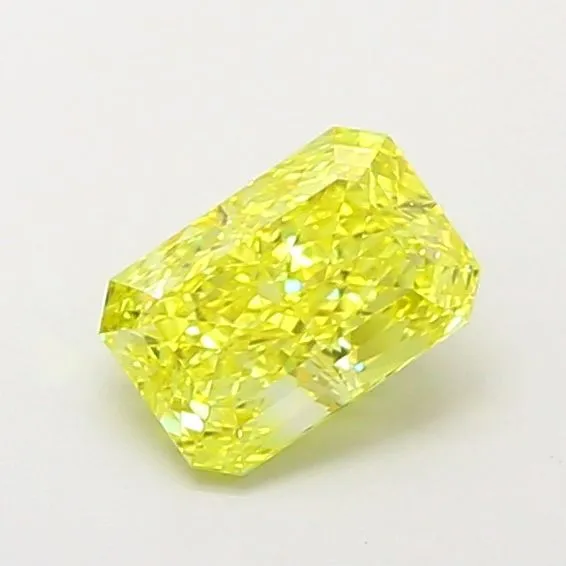 1.05ct RADIANT Fancy Vivid Yellow VS1 Coloured Lab diamond