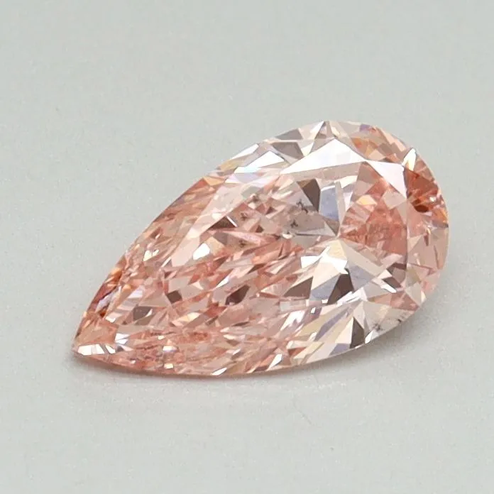 0.51ct PEAR Fancy Vivid Pink VS2 Coloured Lab diamond