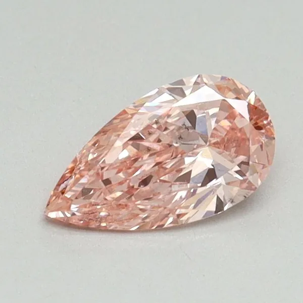 0.51ct PEAR Fancy Vivid Pink VS2 Coloured Lab diamond