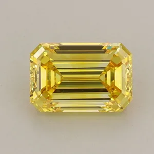 1ct EMERALD Fancy Vivid Yellow VVS2 Coloured Lab diamond