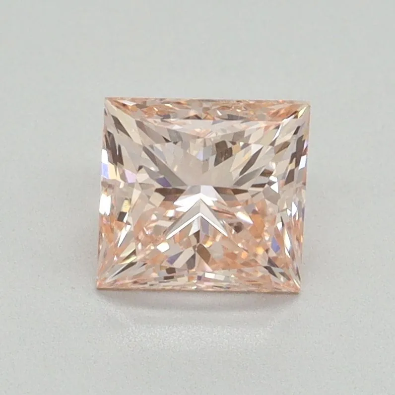 1.08ct PRINCESS Fancy Intense Pink VS1 Coloured Lab diamond