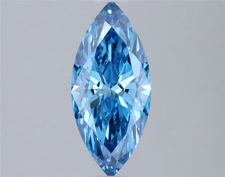1.09ct MARQUISE Fancy Vivid Blue VS2 Coloured Lab diamond