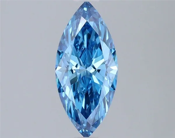 1.09ct MARQUISE Fancy Vivid Blue VS2 Coloured Lab diamond