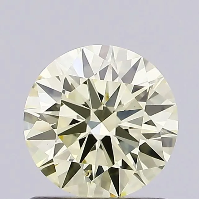 1.00ct ROUND Fancy Light Yellow SI1 Coloured Lab diamond