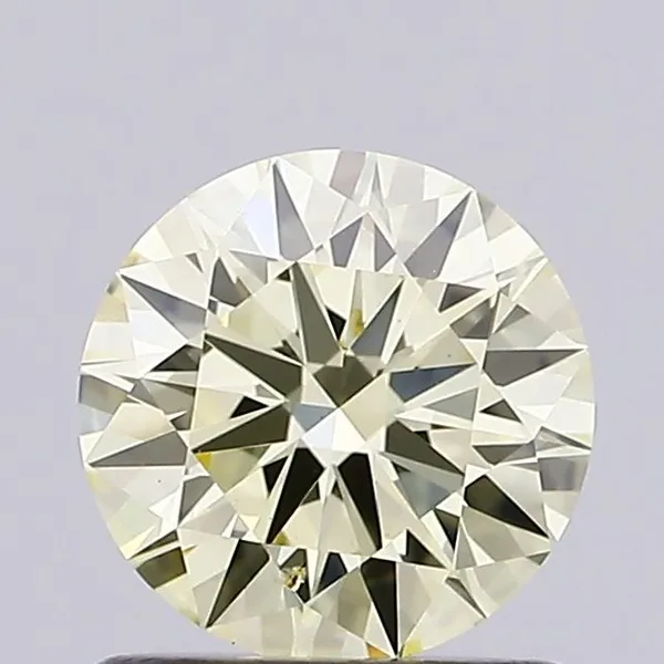 1ct ROUND Fancy Light Yellow SI1 Coloured Lab diamond