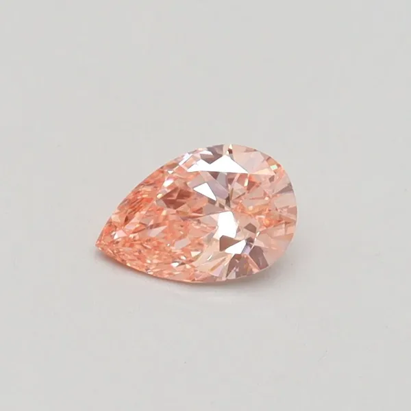 0.33ct PEAR Fancy Intense Pink VVS2 Coloured Lab diamond
