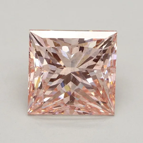 3ct PRINCESS Fancy Intense Pink VS2 Coloured Lab diamond