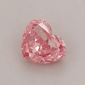0.59ct HEART Fancy Vivid Pink VS1 Coloured Lab diamond