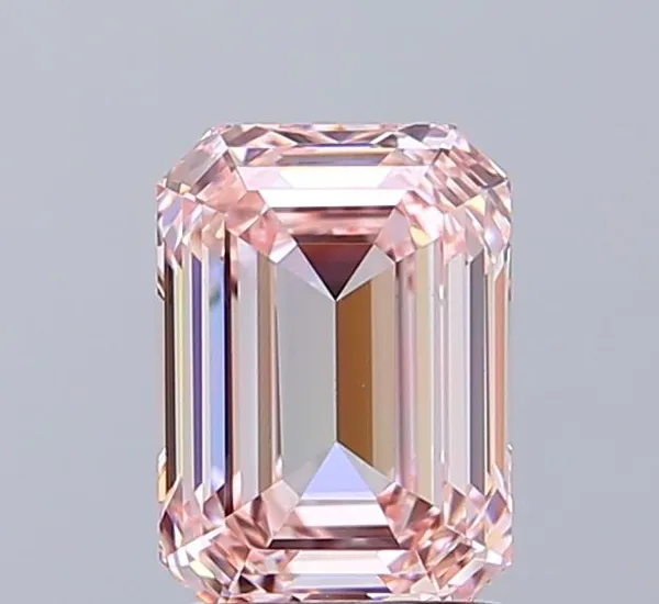 1.72ct EMERALD Fancy Pink VVS2 Coloured Lab diamond