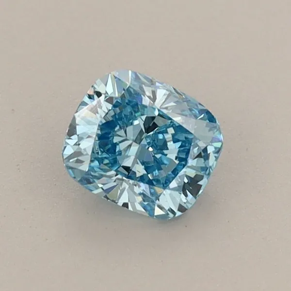 0.51ct CUSHION Fancy Vivid Blue VS2 Coloured Lab diamond