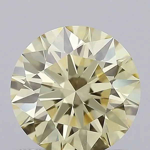 0.94ct ROUND Fancy Light Yellow VVS2 Coloured Lab diamond