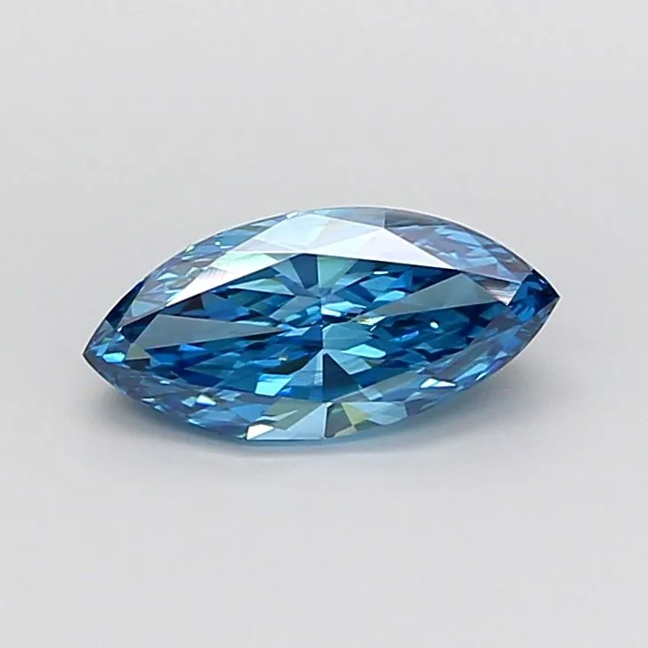 1.60ct MARQUISE Fancy Vivid Blue VS2 Coloured Lab diamond