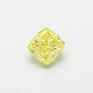 1.01ct CUSHION Fancy Intense Yellow VS2 Coloured Lab diamond