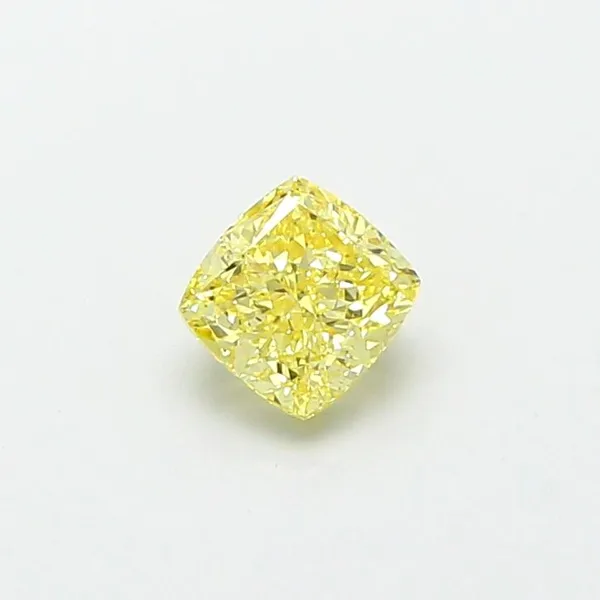 1.01ct CUSHION Fancy Intense Yellow VS2 Coloured Lab diamond